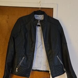 Royalty For Me Black Leather Jacket
